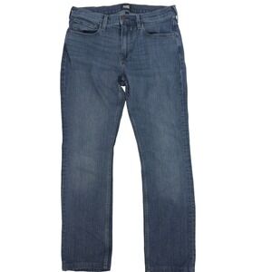 Paige Federal Slim Straight Jeans 30x28 Medium Blue Stretch Made in USA Denim